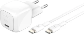 Belkin BoostCharge USB-C-Ladegerät + USB-C/USB-C-Kabel (30W) weiß