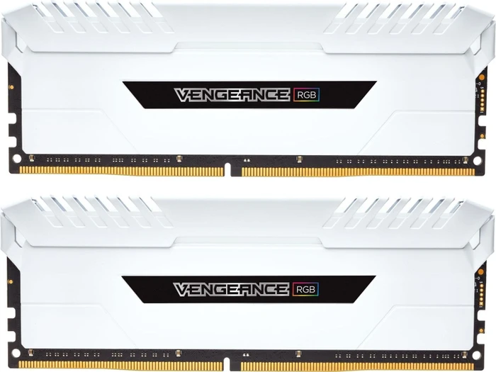 Corsair Vengeance RGB weiß UDIMM 16GB Kit, DDR4-3200, CL16-18-18-36