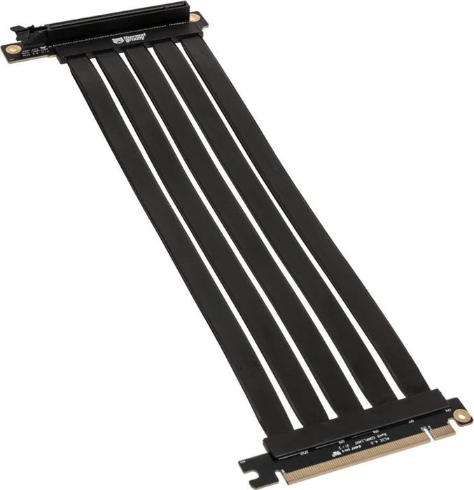 Thermal Grizzly Riser Kabel, gewinkelt, PCIe 4.0, 300mm, schwarz