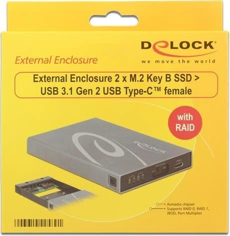 DeLOCK 2x M.2 SSD, USB-C 3.1