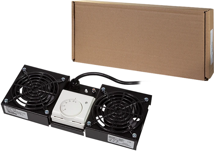 LogiLink Lüftermodul für Canovate Wandschränke, 2 Lüfter, schwarz