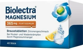 Biolectra Magnesium 365mg fortissimum Zitrone Brausetabletten, 40 Stück