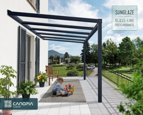 Palram Canopia Stockholm Terrassenüberdachung 370x342cm anthrazit