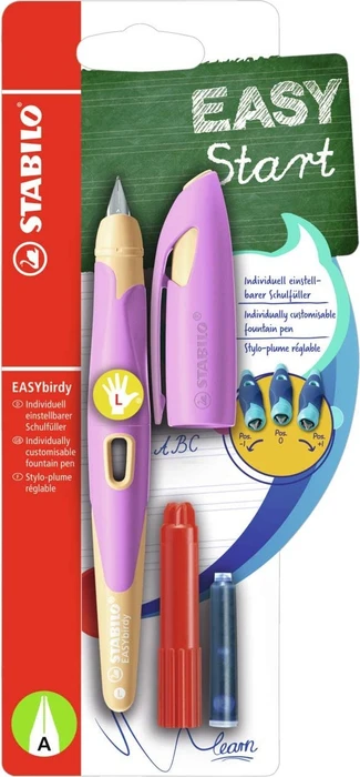 STABILO EASYbirdy Pastel softpink/apricot, linke Hand, Anfänger, Blister