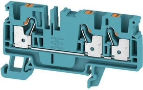 Weidmüller A3C 4 BL Durchgangs-Reihenklemme, PUSH IN, 4 mm², 800 V, 32 A, blau