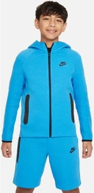 Nike Sportswear Tech Fleece Hoodie light photo blue/black (Junior)