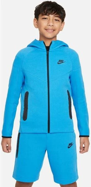 Nike Sportswear Tech Fleece Hoodie light photo blue/black (Junior)
