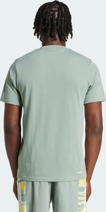 adidas Train Essentials Feelready Laufshirt kurzarm silver green/white (Herren)