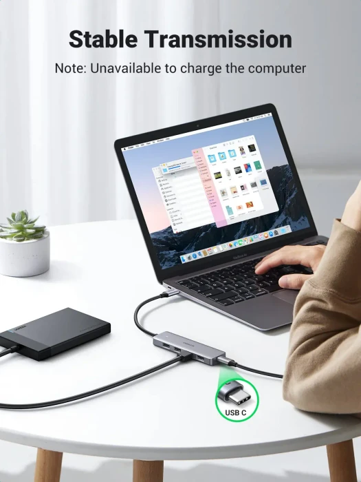 Ugreen Type-C Hub 4-in-1, USB-C 3.0 [Stecker]