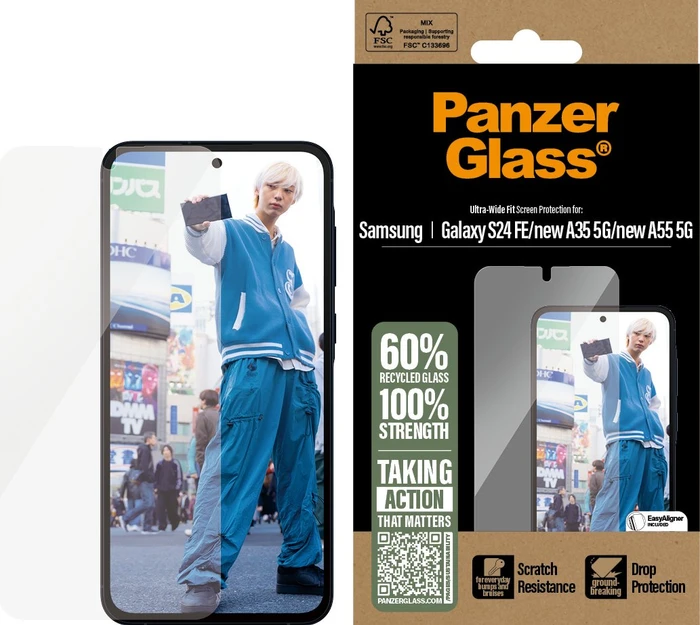 PanzerGlass Screen Protector Ultra-Wide Fit für Samsung Galaxy A56 5G