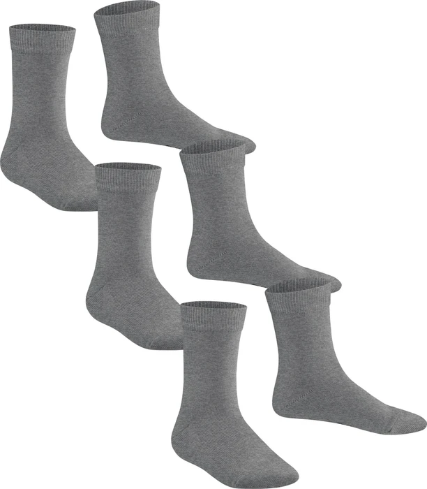 Falke Family Socken light greymel., 3 Paare (Junior)