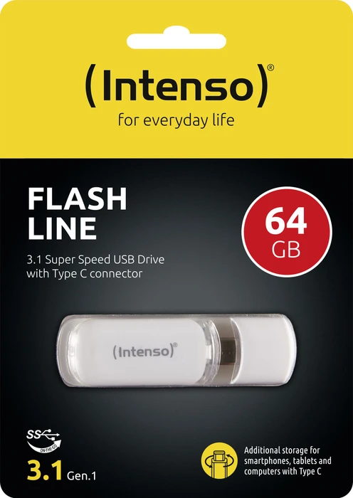 Intenso Flash Line 64GB, USB-C, USB 3.2 Gen 1×1
