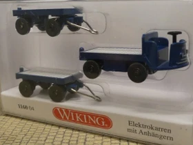 Wiking Elektrokarren mit Anhängern grünblau