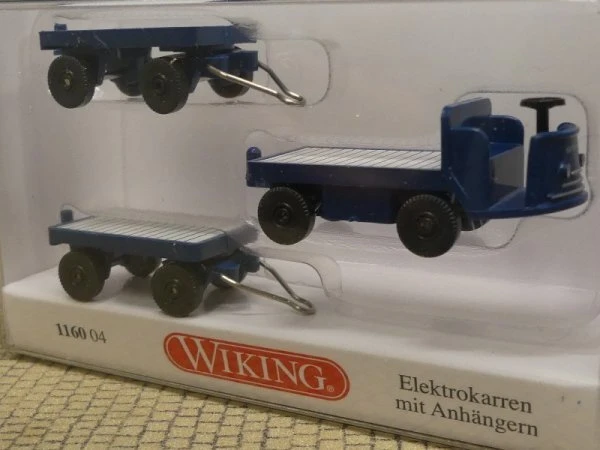Wiking Elektrokarren mit Anhängern grünblau