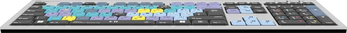LogicKeyboard DaVinci Resolve PC Silver Slim Line, USB, UK