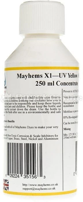 Mayhems X1 UV Yellow/Green, Konzentrat, 250ml (MX1UVYG250)