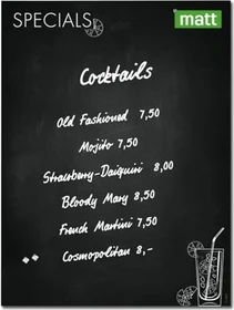 Sigel Artverum Glas-Magnetboard, Happy Hour, 90x120cm