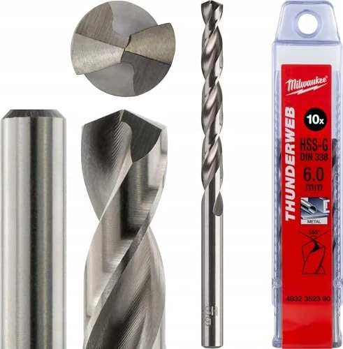 Milwaukee Thunderweb HSS-G Metallbohrer, 6x57x93mm, 10 Stück