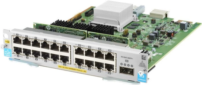 HPE Gigabit Switch, 20x RJ-45, 1x QSFP+, PoE+