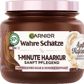 Garnier Wahre Schätze 1-Minute Haarkur Sanfte Hafermilch, 340ml