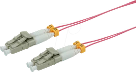 Roline / Secomp SLIM LWL Duplex Kabel, OM4, 2x LC Stecker/2x LC Stecker, 10m, violett