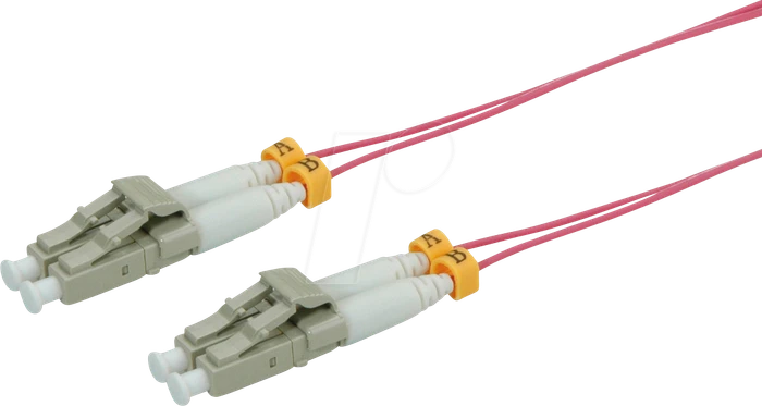 Roline / Secomp SLIM LWL Duplex Kabel, OM4, 2x LC Stecker/2x LC Stecker, 10m, violett