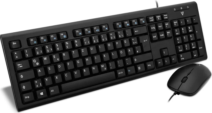 V7 CKU200 Tastatur und Maus Combo, USB, DE