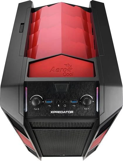 AeroCool Xpredator Cube Red Edition, Acrylfenster