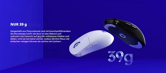 Ninjutso Sora V2 8K Superlight Wireless Gaming Mouse, weiß, USB