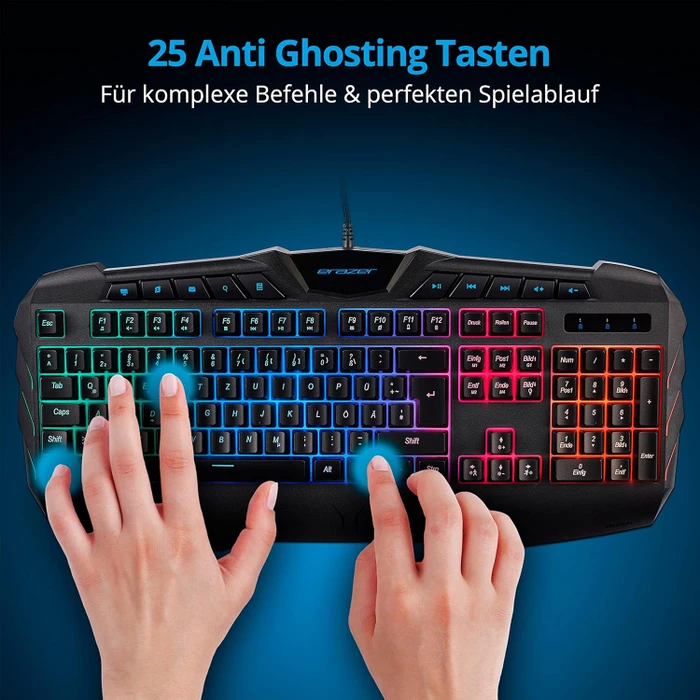 Medion Erazer Supporter P11, schwarz, LEDs RGB, USB, DE