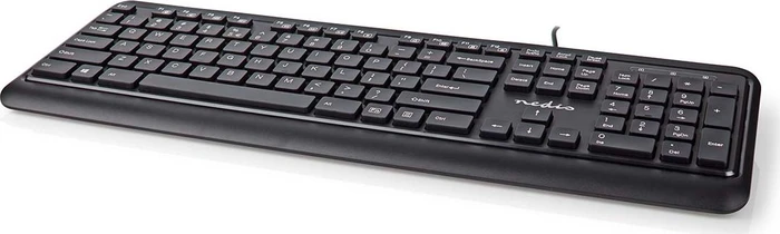 Nedis Multimedia Tastatur, schwarz, USB, US