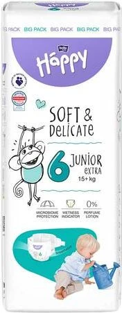 Bella Baby Happy Bundle Gr.6 Einwegwindel, 16+kg, 216 Stück (4x 54 Stück)