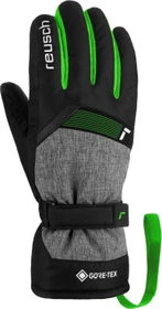 Reusch Flash Gore-Tex Skihandschuhe black/black melange/neon green (Junior)