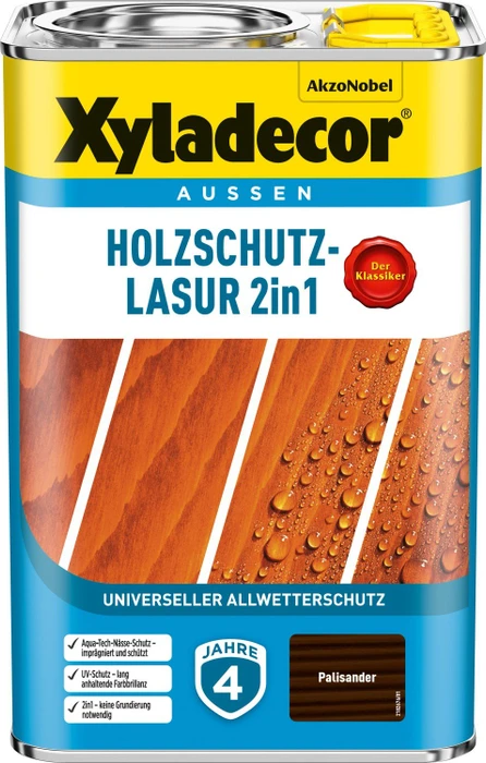 Xyladecor Holzschutz-Lasur palisander, 4l