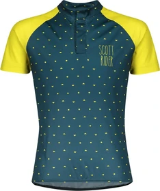 Scott RC Team Trikot kurzarm nightfall blue/lemongrass yellow (Junior)