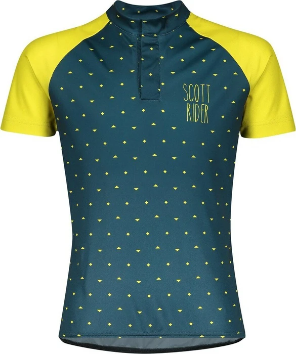 Scott RC Team Trikot kurzarm nightfall blue/lemongrass yellow (Junior)