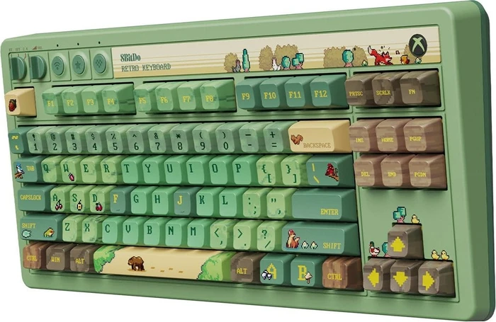 8BitDo Retro 87 Mechanical Keyboard, Forest Wonder, grün, Core Green Tactile, USB/Bluetooth, US