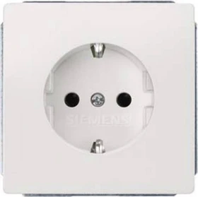 Siemens DELTA style Schuko-Steckdose Abdeckungsplatte ohne Krallen, titanweiß