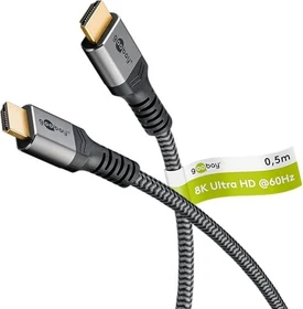 goobay 8K60 Ultra High Speed HDMI 2.1 Kabel schwarz, 0.5m