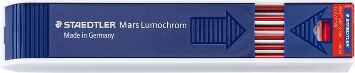 Staedtler Mars Lumochrom 204 Fallmine HB 2.0mm rot, 12er-Pack