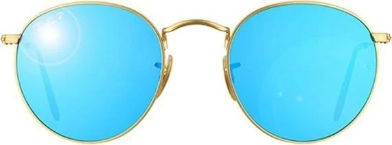 Ray-Ban RB3447 Round Metal 50mm gold/polarized blue
