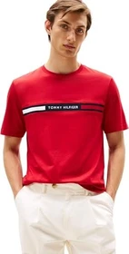 Tommy Hilfiger Roundneck Logo T-Shirt kurzarm medium red (Herren)