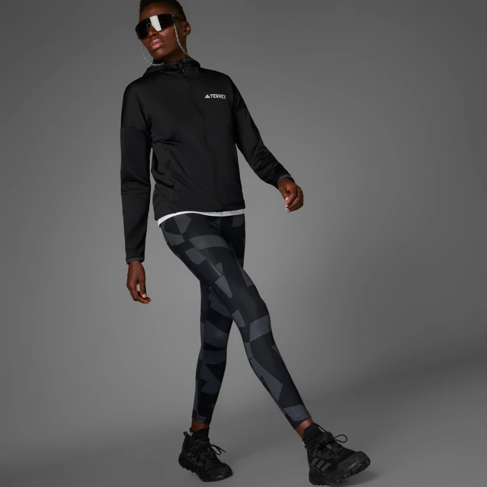 adidas Terrex Multi Printed Laufhose lang carbon/black (Damen)