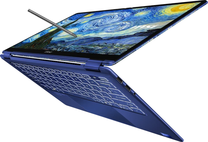MSI Prestige 14 Flip AI+ The Starry Night-270N, Star Blue, Core Ultra X9 378H, 32GB RAM, 1TB SSD, DE, Vincent van Gogh Edition