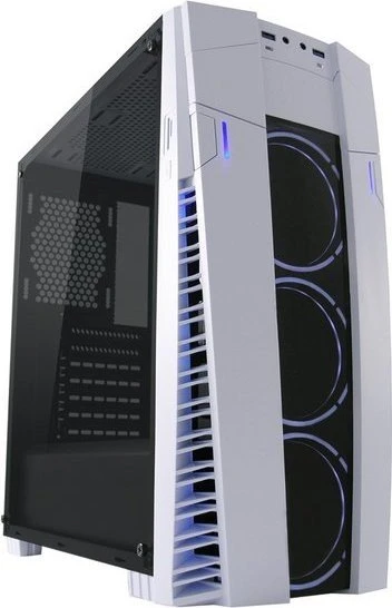 LC-Power Gaming 992W Solar Flare weiß, Acrylfenster