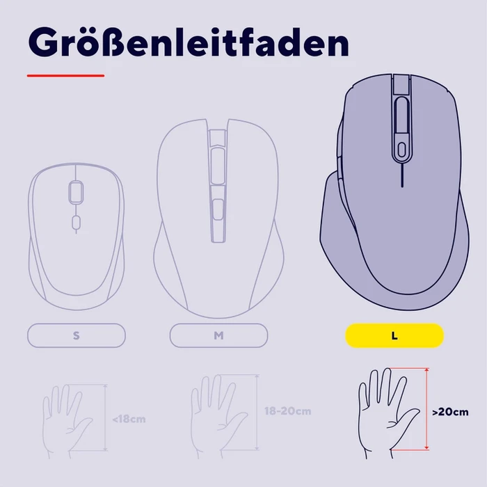 Trust Fyda Multi-Device Wireless Mouse schwarz, USB/Bluetooth