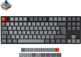 Keychron K8, 80% TKL, LEDs weiß, schwarz, Gateron BLUE, USB/Bluetooth, DE
