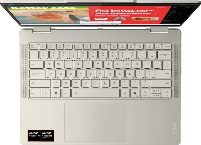 Lenovo Yoga 7 2-in1 14AKP10, Seashell, Ryzen AI 5 340, 16GB RAM, 512GB SSD, US