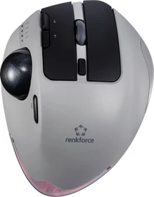 Renkforce RF-WLEM-500 Wireless Trackball Mouse grau/schwarz, USB-A/Bluetooth