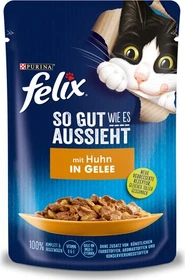 Purina Felix So gut wie es aussieht Adult mit Huhn in Gelee, 85g